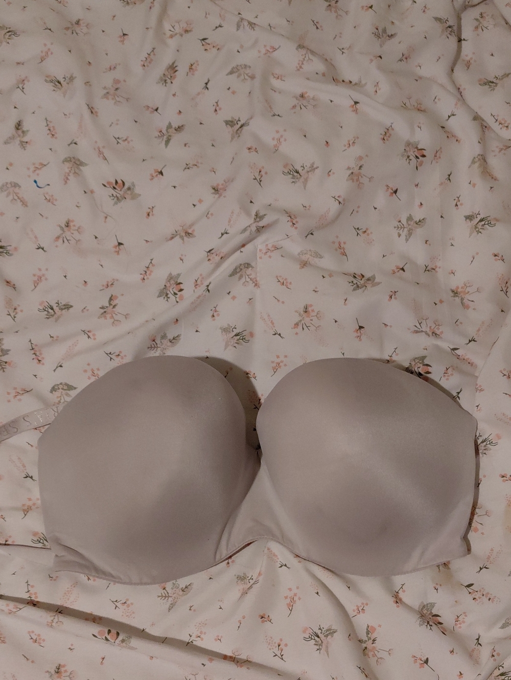 Victoria's Secret Strapless Padded Bandeau Bra - Light Gray